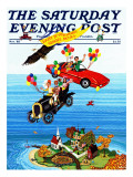 "Flying Cars," Saturday Evening Post Cover, November 1, 1983 Reproduction procédé giclée par Ann Thompson