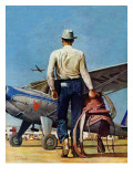 "Flying Cowboy," May 17, 1947 Reproduction procédé giclée par Mead Schaeffer