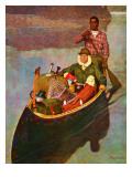 "Canoe Fishing Trip," July 12, 1947 Giclee Print by Mead Schaeffer