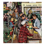 "Grocery LIne," November 13, 1948 Reproduction procédé giclée par Stevan Dohanos
