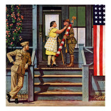 "Two Generations of Vets," July 5, 1947 Giclee Print by Stevan Dohanos