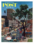 "Peachtree Street," Saturday Evening Post Cover, June 25, 1960 Giclee Print by John Falter