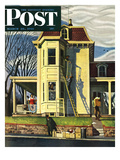 "Spring Cleaning," Saturday Evening Post Cover, March 26, 1949 Giclee Print by John Falter
