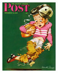 "Losing Ground," Saturday Evening Post Cover, November 13, 1943 Giclee Print by Ken Stuart