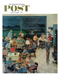 "Clubhouse on Rainy Day," Saturday Evening Post Cover, July 8, 1961 Giclee Print by Ben Kimberly Prins
