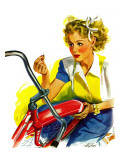 "Flat Bike Tire," July 24, 1943 Giclée-Druck von Alex Ross