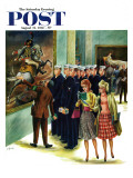"Girl-Watching Sailors," Saturday Evening Post Cover, August 12, 1961 Giclee Print by Constantin Alajalov