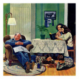 "After Dinner at the Farm," March 27, 1948 Giclee Print by John Falter