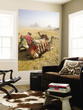 Resting Camels Gaze Across the Desert Sands of Giza, Cairo, Egypt Wall Mural by Dave Bartruff