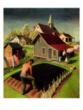 "Spring 1942," April 18, 1942 Reproduction procédé giclée par Grant Wood