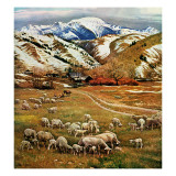 "Sheep Ranch," March 18, 1961 Giclee Print by John Clymer