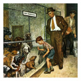 "Dog Pound," September 17, 1949 Giclee Print by Amos Sewell