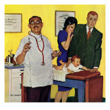 "Baby's First Shot," March 3, 1962 Giclee Print by Richard Sargent