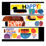 "Happy Collage," December 28, 1968 Reproduction procédé giclée