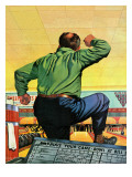 "Bowling a Split," January 6, 1945 Giclee Print by Stan Ekman