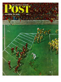 "Third Down, Goal to Go," Saturday Evening Post Cover, October 15, 1949 Giclee Print by Thornton Utz