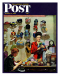 "Millinery Shop," Saturday Evening Post Cover, March 10, 1945 Giclee Print by John Falter