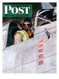 "Fighter Pilot," Saturday Evening Post Cover, May 22, 1943 Giclee Print by Mead Schaeffer