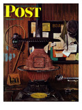 "Railway Station Still Life," Saturday Evening Post Cover, December 2, 1944 Giclee Print by John Atherton