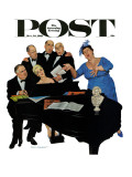 "The Fat Lady Sings," Saturday Evening Post Cover, December 16, 1961 reproduction procédé giclée par Richard Sargent