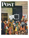 "Track 11," Saturday Evening Post Cover, June 21, 1947 Giclee Print by Stevan Dohanos