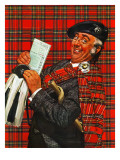 "Scotsman with Savings Bonds," October 9, 1943 Giclee Print by Howard Scott