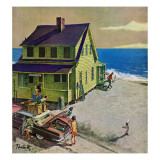 "Fathers Off Fishing," June 18, 1960 Reproduction procédé giclée par Thornton Utz