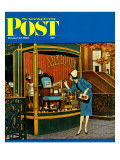"Antique TV," Saturday Evening Post Cover, October 27, 1962 Reproduction procédé giclée par James Williamson