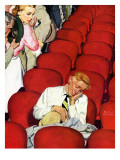 "Man Asleep in Theater," July 27, 1940 Giclee Print by Emery Clarke