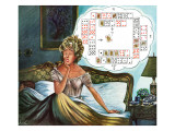 "Bridge Hand Disturbs Sleep," December 1, 1962 Giclee Print by Constantin Alajalov