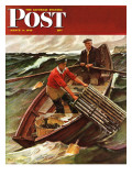 "Lobstermen," Saturday Evening Post Cover, March 9, 1946 Reproduction procédé giclée par Mead Schaeffer