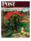 "Apple Picking Time," Saturday Evening Post Cover, September 27, 1947 Giclee Print by John Falter