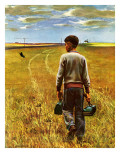 "Amber Waves of Grain," September 8, 1945 Giclee Print by John Falter