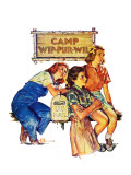 "Waiting for Mail," July 6, 1940 Giclee Print by Douglas Crockwell