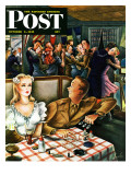 "War Stories," Saturday Evening Post Cover, October 6, 1945 Giclee Print by Constantin Alajalov