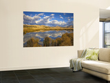 Swan Lake Reflects Clouds and Gallatin Mountain Range, Yellowstone National Park, Wyoming, USA Wall Mural by Chuck Haney
