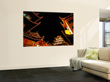 Buildings in Yuyuan Bazaar Illuminated at Night, Old Town Wall Mural by Krzysztof Dydynski