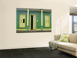 Restored Building in Green, Yellow and White Reproduction murale géante par Frank Carter