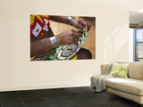 Embera Indian Woman Weaving Basket Wall Mural by Christer Fredriksson