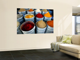 Colourful Piles of Spices on Display in Spice Souk Wall Mural by Doug McKinlay