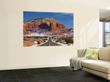 Route 24 in Winter, Capitol Reef National Park, Torrey, Utah, USA Wall Mural by Walter Bibikow