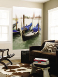 Selective Focus of Gondola in the Canals of Venice, Italy Wall Mural by Terry Eggers