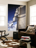 Crew Member Climbing Mast of the Star Clipper, Caribbean Wall Mural by Dave Bartruff