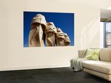 Chimney Pots on Roof of Casa Mila, also known as La Pedrera, Designed by Antoni Gaudi Wall Mural by Kimberley Coole