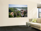 View From Oberhaus Fortress, Danube River, Passau, Bavaria, Germany Mural por Jim Engelbrecht