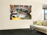 Colorful Burano City Homes Reflecting in the Canal, Italy Wall Mural by Terry Eggers