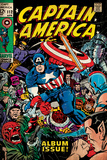 Marvel Comics Retro: Captain America Comic Book Cover 112, Album Issue! (aged) Wall Mural