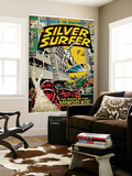 Marvel Comics Retro: Silver Surfer Comic Book Cover 13 (aged) Wall Mural