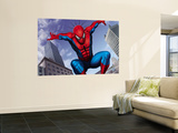 Spider-Man Jumping In the City Wall Mural