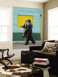 Pair of Tango Dancers Performing on Streets of La Boca Wall Mural by Brent Winebrenner